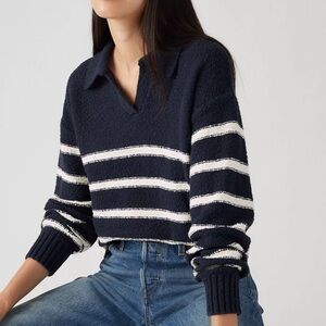 Levi's Satellite knit cotton polo sweater